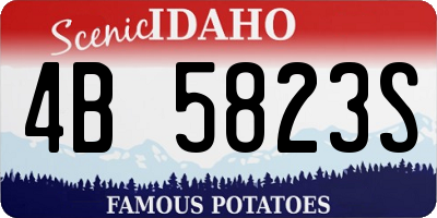 ID license plate 4B5823S