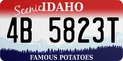 ID license plate 4B5823T