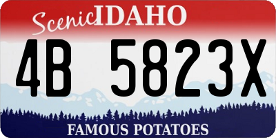 ID license plate 4B5823X