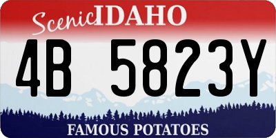 ID license plate 4B5823Y