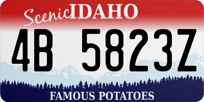 ID license plate 4B5823Z