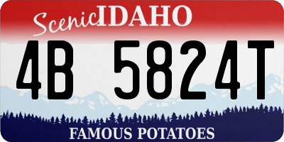 ID license plate 4B5824T