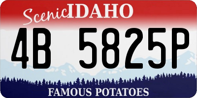 ID license plate 4B5825P