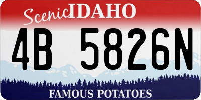 ID license plate 4B5826N