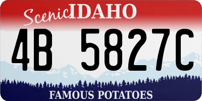 ID license plate 4B5827C