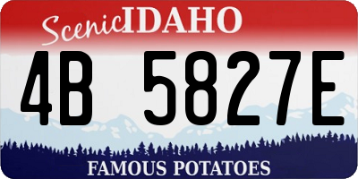 ID license plate 4B5827E