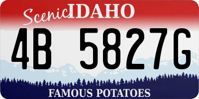 ID license plate 4B5827G