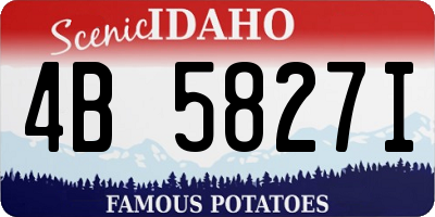 ID license plate 4B5827I