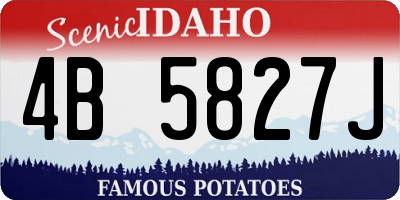 ID license plate 4B5827J