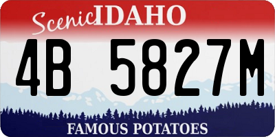 ID license plate 4B5827M
