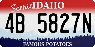ID license plate 4B5827N