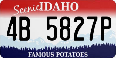 ID license plate 4B5827P