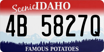 ID license plate 4B5827Q