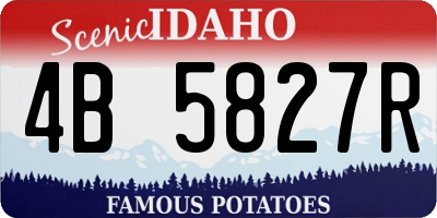 ID license plate 4B5827R