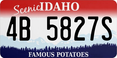ID license plate 4B5827S