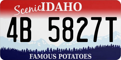 ID license plate 4B5827T