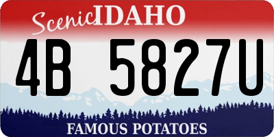 ID license plate 4B5827U