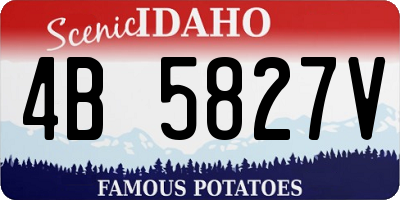 ID license plate 4B5827V