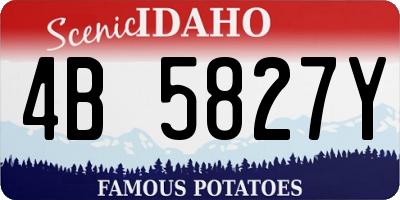 ID license plate 4B5827Y