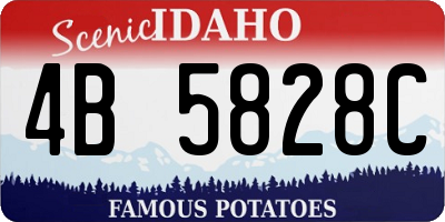 ID license plate 4B5828C