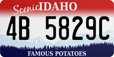 ID license plate 4B5829C