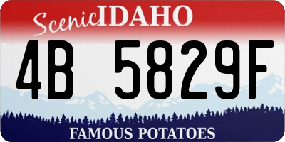 ID license plate 4B5829F