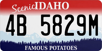 ID license plate 4B5829M