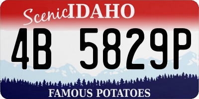 ID license plate 4B5829P