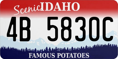 ID license plate 4B5830C