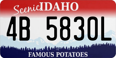 ID license plate 4B5830L