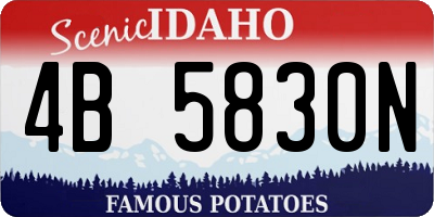 ID license plate 4B5830N
