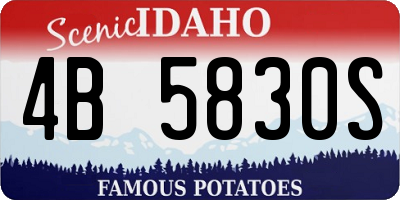 ID license plate 4B5830S