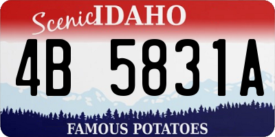 ID license plate 4B5831A