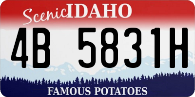 ID license plate 4B5831H