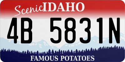 ID license plate 4B5831N