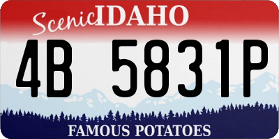 ID license plate 4B5831P