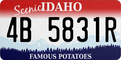 ID license plate 4B5831R