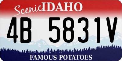 ID license plate 4B5831V