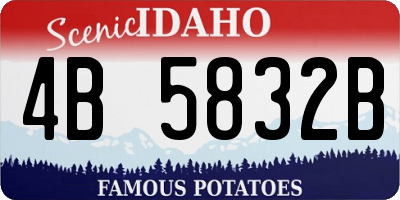 ID license plate 4B5832B