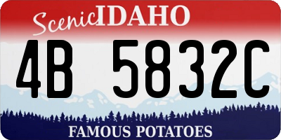 ID license plate 4B5832C