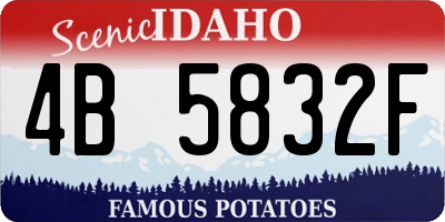 ID license plate 4B5832F
