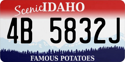 ID license plate 4B5832J