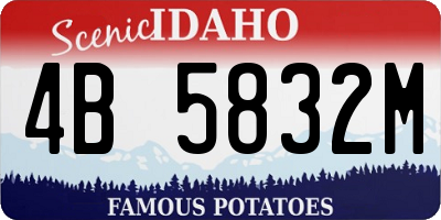 ID license plate 4B5832M