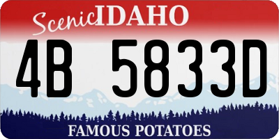 ID license plate 4B5833D