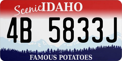 ID license plate 4B5833J