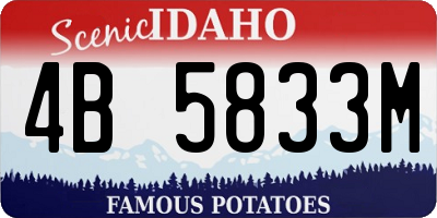ID license plate 4B5833M
