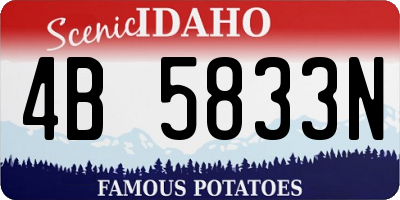 ID license plate 4B5833N