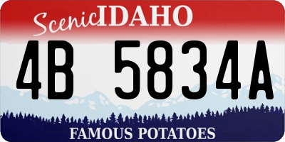 ID license plate 4B5834A