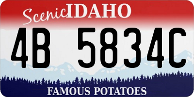 ID license plate 4B5834C