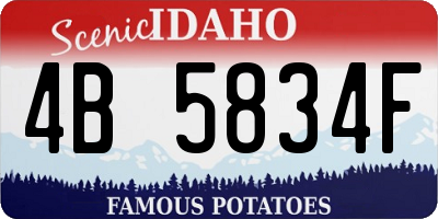 ID license plate 4B5834F
